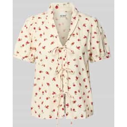 Regular fit blouse met vetersluiting, model 'ROSEY'