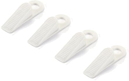 Rubber Deurstopper Deurstop | Deurvastzetter | Deurklem | Deurwig | SET van 4 - Wit