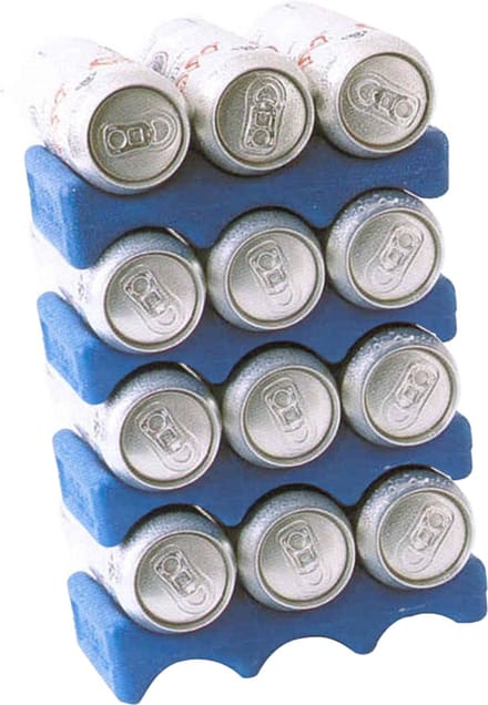 Excellent Houseware Koelelement voor blikjes - 4x stuks - blauw - 600 gram