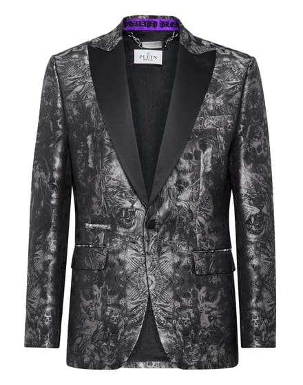 Blazer Met Één Knoop Slim Fit Gothic Plein