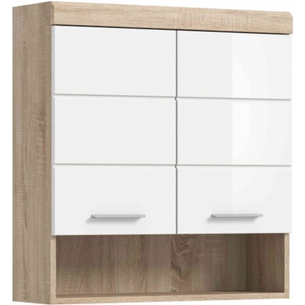 Lambada wandkast breed wit hoogglans MDF TZ wit NB - 24x74x79cm