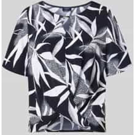 Regular fit blousetop met all-over motief