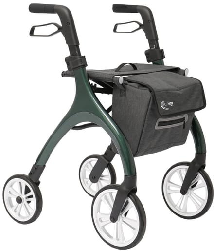 MultiMotion - Curve rollator - Extra zachte softwielen - Smal & wendbaar - Geen remkabels - Uniek design - Groen