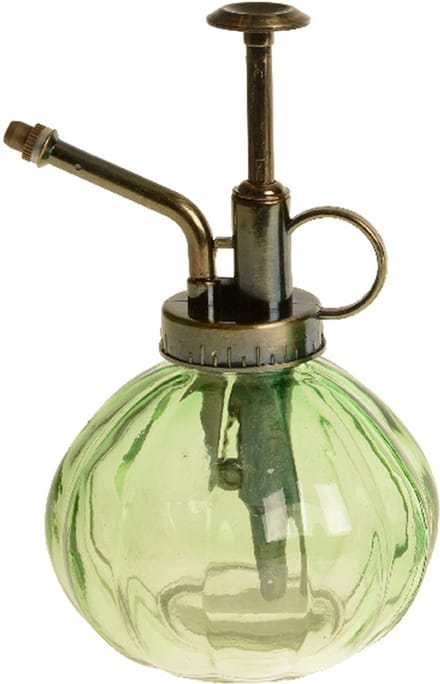 Decoris Plantenspuit/vernevelaar van glas - 200 ml - lichtgroen - 9 x 10 x 15 cm
