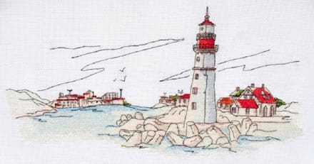 Borduurpakket LIGHTHOUSE - VUURTOREN - ABRIS ART 39 x 20 cm