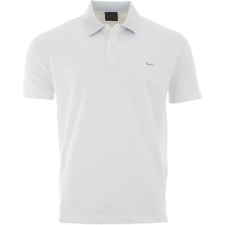 Paul & Shark Polo Cotton Collar Stand Contrast Wit / male