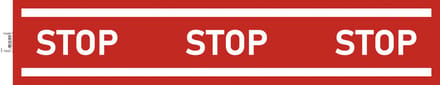 Exacompta Zelfklevend bord stopband 100cm - Rood - 67017E