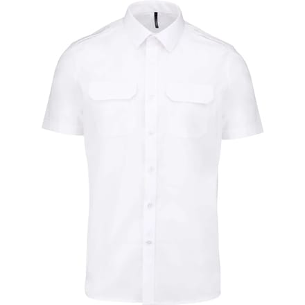 Kariban Herenpilootoverhemd korte mouwen K503 - White - XL