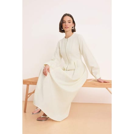 Dames maxi-jurk, plat model, lang, casual/dagelijks, A-lijn model, geschikt voor hijab