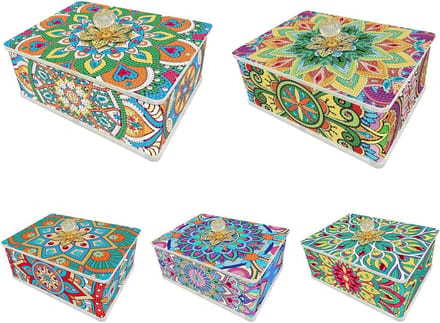 Diamond Art Box - Sieraden Organizer - Hobby Creatie - 5D DIY Project - 20x15x8 cm - Multicolor