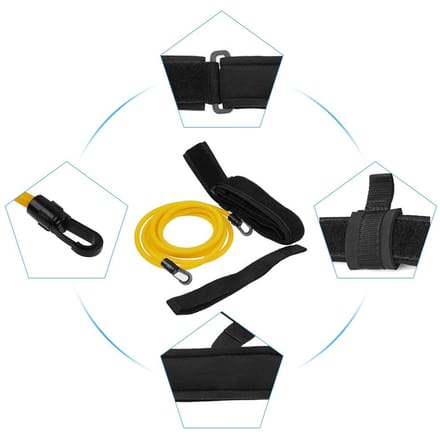 Zwemtraining Belt Stationaire Zwemtraining Leash Koord Zwem Weerstand Tether Band black