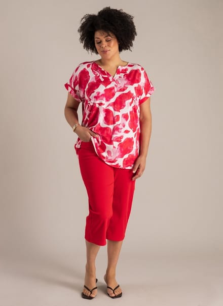 YEST CURVE Umay Essential Bottoms - Hot Red - maat 2(50)