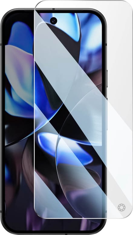 Force Case, Screenprotector geschikt voor Pixel 9 / 9 Pro - Tempered Glass 9H Ultra-Resistant, Transparant