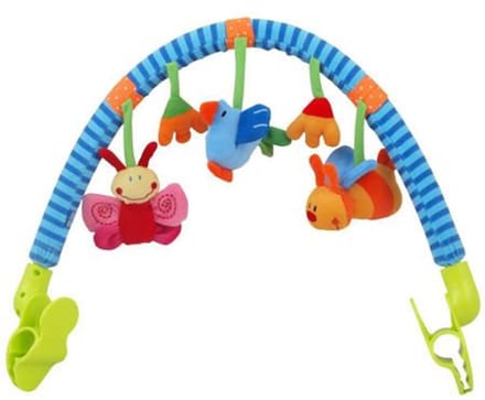 Baby Mix pluchen kinderwagenspeelgoed met ratel - Hangspeeltje