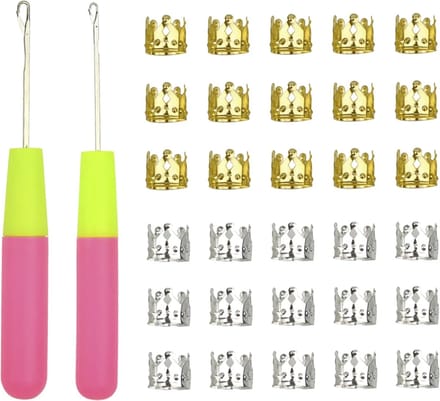 Cabantis Crochet set - Dreadlocks extensions – Haar – Crochet – Extensions - Set van 2 met 30 kralen