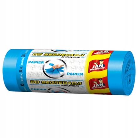 Jan Niezbędny - Afvalzakken - 35 L - LDPE - Blauw - 20 stuks