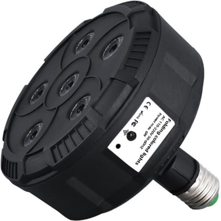 5LED's Mini Par Light RGBW-podiumverlichting met afstandsbediening E27 lamphouder Spraakgestuurde KTV-balk zwart