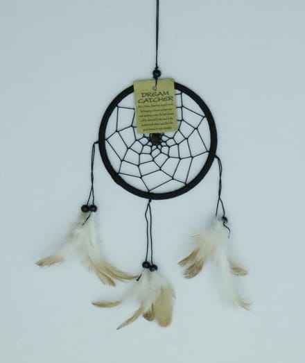 Dromenvanger / Dreamcatcher Ø12cm zonder kleintjes  - zwart