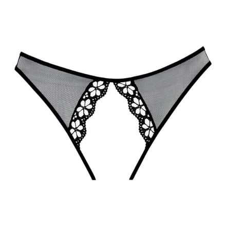 Adore Mirabelle slip met open kruis – Zwart