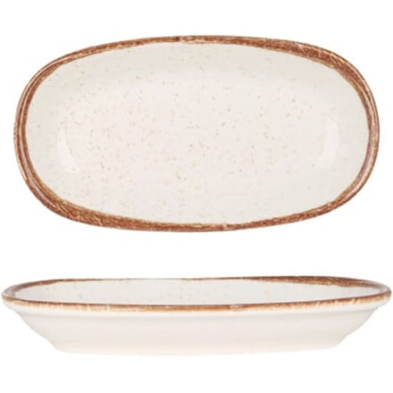 Rinart Serveerschaal - Brunilda - Porselein - 16x9 cm - set van 2