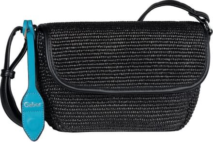 Gabor Schoudertas Eleanor Top Zip Flap Bag Black Zwart