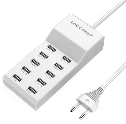 50W Stekkerdoos - Snellader Multipoort - 10 USB - Oplader, Adapter - 1m Verlengsnoer-Mobiele Telefoons & Tablets