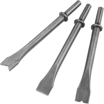 Luchthamer Beitelset - Sloopbeitels Pneumatisch - Beton Sloopwerk - Molybdeenstaal Duurzaam - 3 Stuks - Grijs