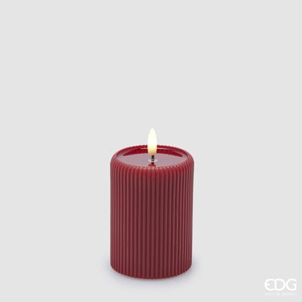 EDG Enzo De Gasperi Led kaars Lounge Candle Moccolo H 10 D 7.5 Rood