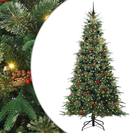vidaXL Kunstmatige Inklapbare Kerstboom Groen 240 cm PE en PVC