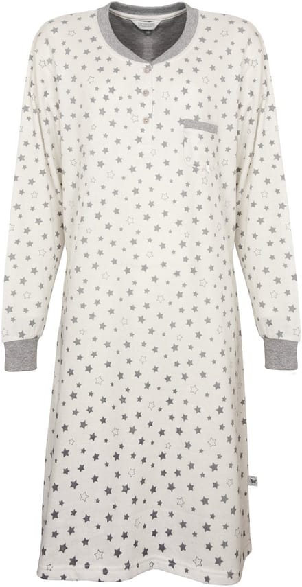 Tenderness Dames Winter Nachthemd Grijs Melange TENGD2121A - Maten: 3XL