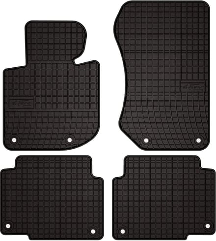 Wielganizator SolidPRO Serie - Rubberen Automatten - BMW 3 E36 - Cijfers Zwart - Perfecte Pasvorm