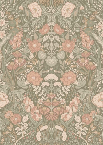 Boråstapeter Vliesbehang 5723 - Orangeri - Botanisch Groen - 53cm x 10.05m