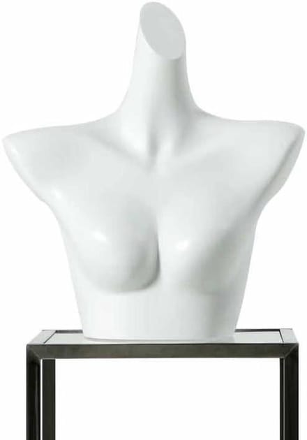 Etalagepop dames - Halve buste - Kleding presenteren - Duurzaam polypropyleen - 83 x 46 cm - Niet gespecificeerd