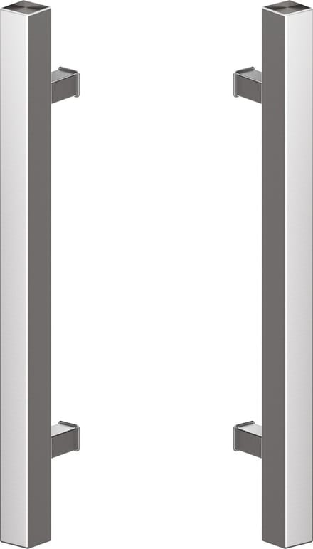 Deurgreep set RVS - 100cm - 90º - 40x40mm - T model