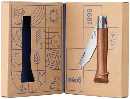 Opinel Néo6 Zakmes - Black walnut - RVS/Hout - Opiflex