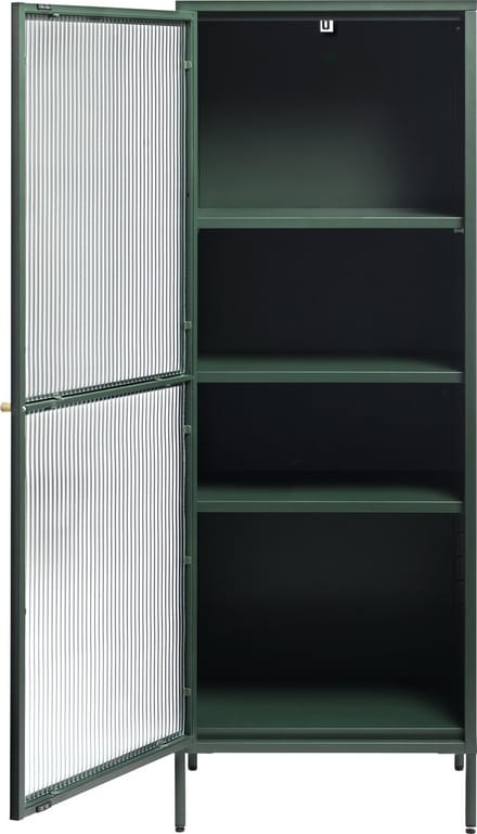 Vitrinekast Metaal Groen - 4 Planken - 58cm - Kast Bronco - Giga Living