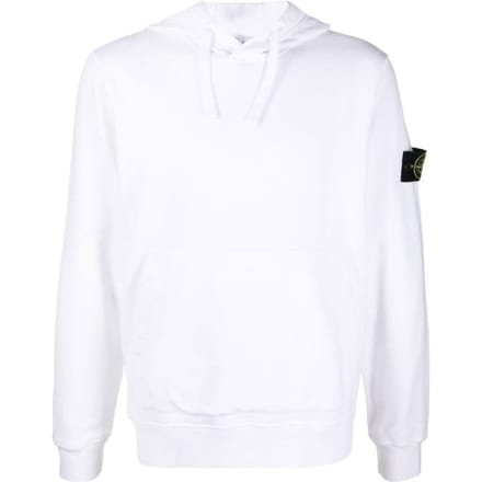Stone Island FW22 Effen Kleur Applicatie Pullover Sweatshirt Heren sweatshirt Wit 771564120-V0001 L white