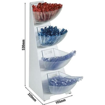 GGM Gastro Multi Rack - 4-stufig - Kunststoff - 4x 1 Liter - Silber