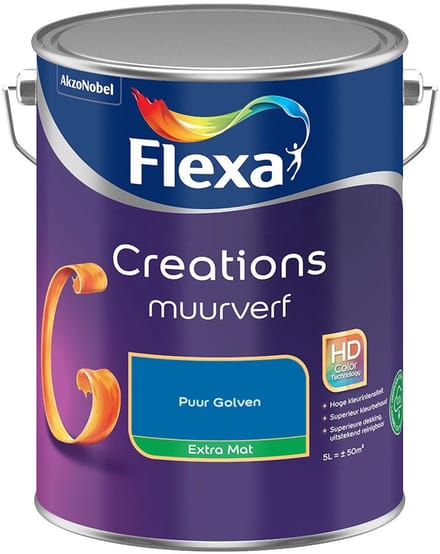 Flexa - Creations Muurverf Extra Mat - Puur Golven - Mengverf - 5 L