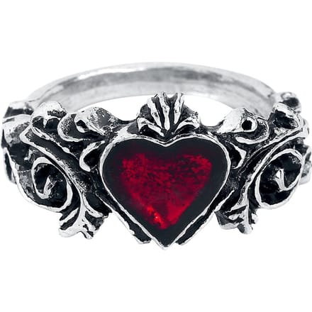 Alchemy Gothic - Gothic Ring - Betrothal - voor Vrouwen - zilverkleurig