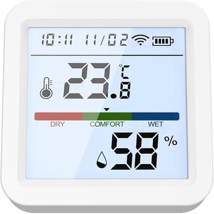 Tuya WiFi BT Dual-Mode temperatuur-vochtigheidstester LCD-achtergrondverlichting Display mobiele telefoon APP op afstand veelkleurig
