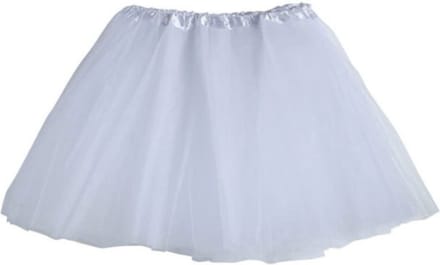 Wit tutu rokje met voering