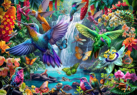 Bluebird Puzzle legpuzzel Tropical Hummingbirds - 1000 stukjes dieren.