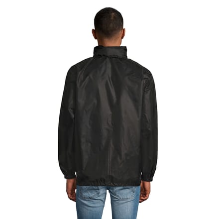 SOLS Unisex windjack met shift voor volwassenen (Zwart)