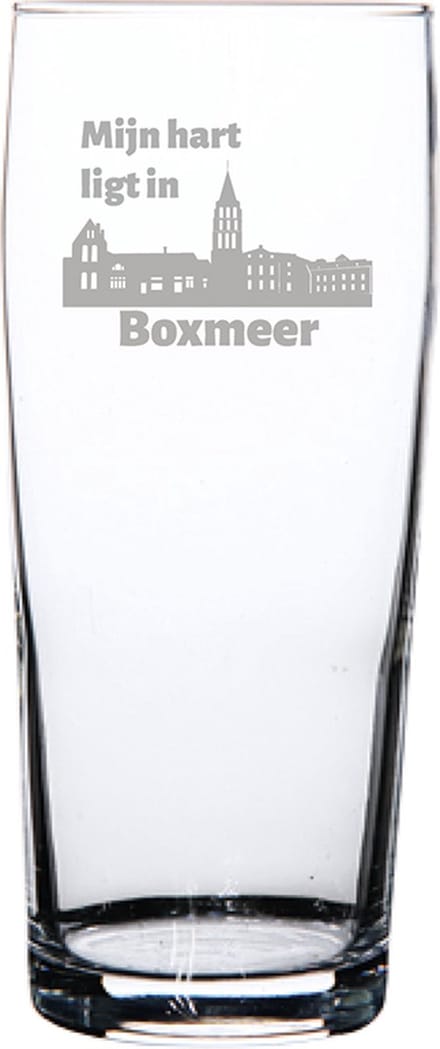 Gegraveerde bierfluitje 19cl Boxmeer