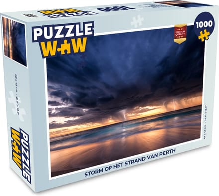 Puzzel Storm op het strand van Perth - Legpuzzel - Puzzel 1000 stukjes volwassenen