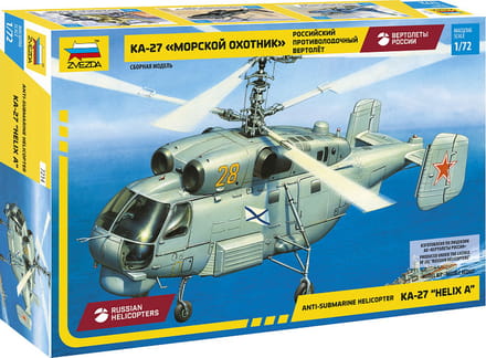 Zvezda Modelbouwpakket Helikopters - 7214 Submarine Hunter Helicopter Helix A Plastic - 1:72 - Modelbouw
