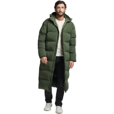 Superdry - Extra lange pufferjas - Heren - Gewatteerde jassen