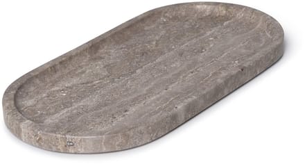 Titanium travertine tray ovaal 30x15cm - marmer - MOOISA