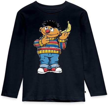 Sesamstraat Ernie Banana Telefoon Premium T-Shirt Kinderen